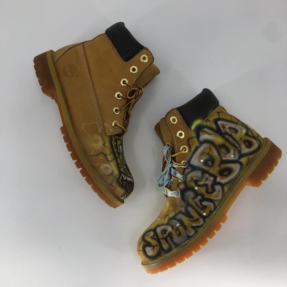 Timberland Boys Lace Up Waterproof Wheat Boots 6 - Picture 4 of 12